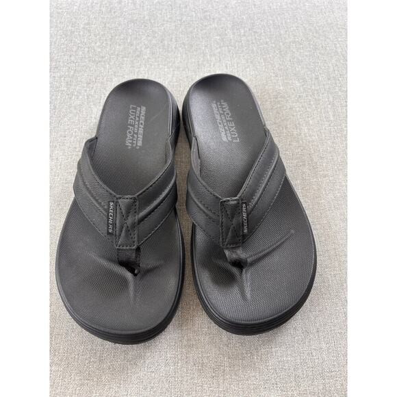 Mens Sandals Skechers Relaxed Fit Patino Marlee Flip Flop Luxe Comfort Sandal 8 main image 6